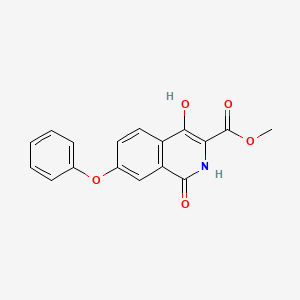 molecular formula C17H13NO5 B15062065 Methyl 1,4-dihydroxy-7-phenoxyisoquinoline-3-carboxylate 