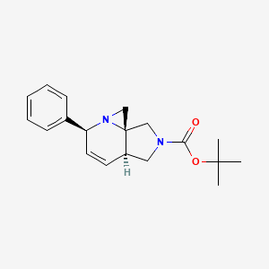 molecular formula C19H24N2O2 B15062162 tert-butyl (3aR,6S,8aR)-6-phenyl-3a,6-dihydro-1H,8H-azirino[1,2-a]pyrrolo[3,4-b]pyridine-2(3H)-carboxylate 