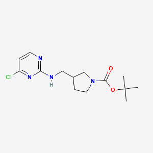 molecular formula C14H21ClN4O2 B15062165 tert-Butyl 3-(((4-chloropyrimidin-2-yl)amino)methyl)pyrrolidine-1-carboxylate 