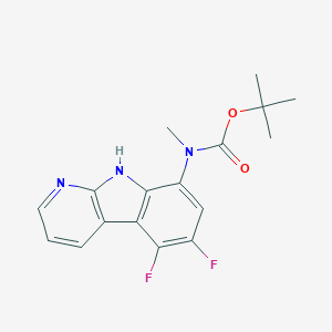 molecular formula C17H17F2N3O2 B15062186 tert-Butyl (5,6-difluoro-9H-pyrido[2,3-b]indol-8-yl)(methyl)carbamate 