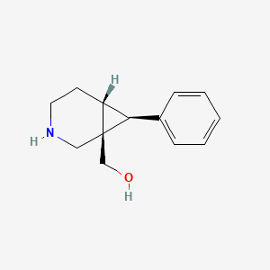 molecular formula C13H17NO B15062337 [(1S,6R,7S)-7-phenyl-3-azabicyclo[4.1.0]heptan-1-yl]methanol 