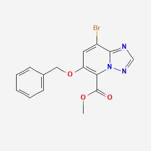 molecular formula C15H12BrN3O3 B15062433 Methyl 6-(benzyloxy)-8-bromo-[1,2,4]triazolo[1,5-a]pyridine-5-carboxylate 