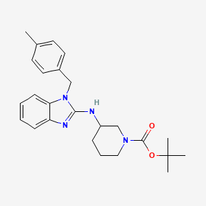 molecular formula C25H32N4O2 B15062525 tert-Butyl 3-((1-(4-methylbenzyl)-1H-benzo[d]imidazol-2-yl)amino)piperidine-1-carboxylate 