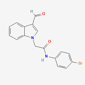 molecular formula C17H13BrN2O2 B15062600 N-(4-bromophenyl)-2-(3-formyl-1H-indol-1-yl)acetamide 