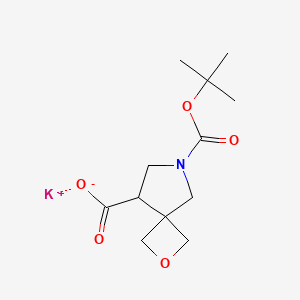 molecular formula C12H18KNO5 B15062618 Potassium 6-[(tert-butoxy)carbonyl]-2-oxa-6-azaspiro[3.4]octane-8-carboxylate 