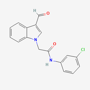 molecular formula C17H13ClN2O2 B15062635 N-(3-Chlorophenyl)-2-(3-formyl-1H-indol-1-yl)acetamide 