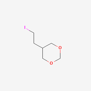 molecular formula C6H11IO2 B15062708 5-(2-Iodoethyl)-1,3-dioxane 