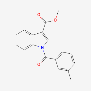 molecular formula C18H15NO3 B15062723 Methyl 1-(3-methylbenzoyl)-1H-indole-3-carboxylate CAS No. 189006-33-5