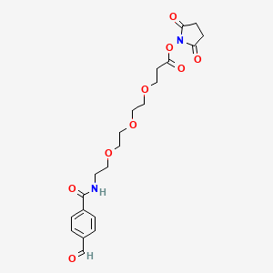molecular formula C21H26N2O9 B15062777 Ald-Ph-amido-PEG3-NHS ester 