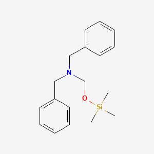 molecular formula C18H25NOSi B15062779 N-Benzyl-1-phenyl-N-{[(trimethylsilyl)oxy]methyl}methanamine CAS No. 88237-47-2