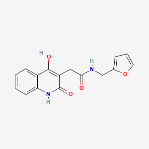 molecular formula C16H14N2O4 B15062799 N-(furan-2-ylmethyl)-2-(4-hydroxy-2-oxo-1,2-dihydroquinolin-3-yl)acetamide 