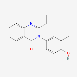 molecular formula C18H18N2O2 B15062803 4(3H)-Quinazolinone, 3-(3,5-dimethyl-4-hydroxyphenyl)-2-ethyl- CAS No. 27945-45-5