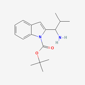 molecular formula C17H24N2O2 B15062829 tert-Butyl 2-(1-amino-2-methylpropyl)-1H-indole-1-carboxylate 