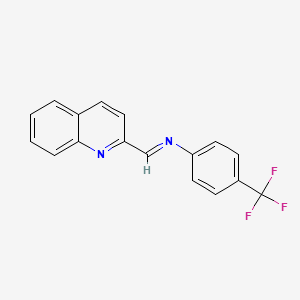 molecular formula C17H11F3N2 B15062848 N-(Quinolin-2-ylmethylene)-4-(trifluoromethyl)aniline CAS No. 88346-81-0