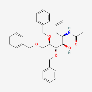molecular formula C31H37NO5 B15062914 N-((4R,5R,6S,7R)-6,7,8-tris(benzyloxy)-5-hydroxyoct-1-en-4-yl)acetamide 