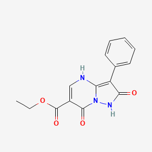 molecular formula C15H13N3O4 B15062958 Ethyl 2,7-dioxo-3-phenyl-1,2,4,7-tetrahydropyrazolo[1,5-a]pyrimidine-6-carboxylate CAS No. 1383626-12-7