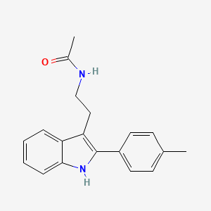 molecular formula C19H20N2O B15063002 Acetamide, N-[2-[2-(4-methylphenyl)-1H-indol-3-yl]ethyl]- CAS No. 823821-78-9