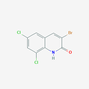 molecular formula C9H4BrCl2NO B15063029 3-Bromo-6,8-dichloroquinolin-2(1H)-one 