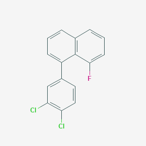 molecular formula C16H9Cl2F B15063083 1-(3,4-Dichlorophenyl)-8-fluoronaphthalene 