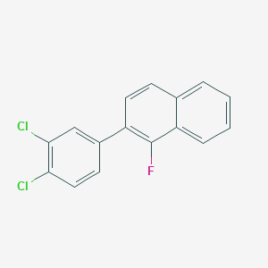 molecular formula C16H9Cl2F B15063167 2-(3,4-Dichlorophenyl)-1-fluoronaphthalene 