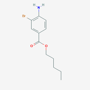 molecular formula C12H16BrNO2 B15063326 Pentyl 4-amino-3-bromobenzoate CAS No. 1131594-27-8