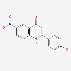 molecular formula C15H9FN2O3 B15063417 2-(4-Fluorophenyl)-6-nitroquinolin-4-OL 