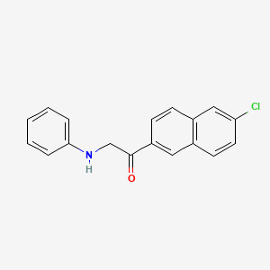 molecular formula C18H14ClNO B15063426 2-Anilino-1-(6-chloronaphthalen-2-yl)ethan-1-one CAS No. 62244-86-4