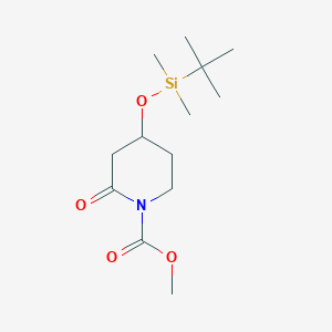 molecular formula C13H25NO4Si B15063501 Methyl 4-((tert-butyldimethylsilyl)oxy)-2-oxopiperidine-1-carboxylate 