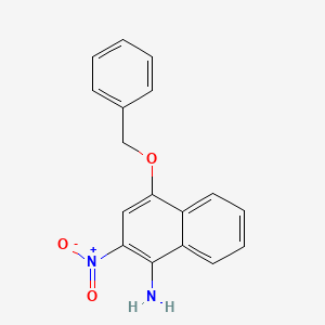 molecular formula C17H14N2O3 B15063596 4-(Benzyloxy)-2-nitronaphthalen-1-amine 