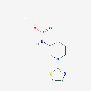 molecular formula C13H21N3O2S B15063618 Tert-butyl (1-(thiazol-2-yl)piperidin-3-yl)carbamate 