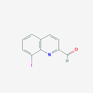 molecular formula C10H6INO B15063716 8-Iodoquinoline-2-carbaldehyde 