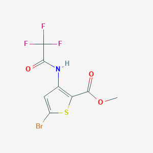 molecular formula C8H5BrF3NO3S B1506372 Methyl 5-bromo-3-(2,2,2-trifluoroacetamido)thiophene-2-carboxylate CAS No. 852330-31-5