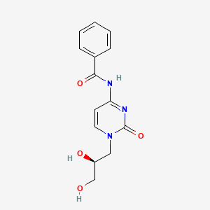molecular formula C14H15N3O4 B15063746 (S)-N-(1-(2,3-Dihydroxypropyl)-2-oxo-1,2-dihydropyrimidin-4-yl)benzamide CAS No. 62853-19-4