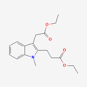 molecular formula C18H23NO4 B1506376 ethyl 3-(3-(2-ethoxy-2-oxoethyl)-1-methyl-1H-indol-2-yl)propanoate CAS No. 74120-22-2