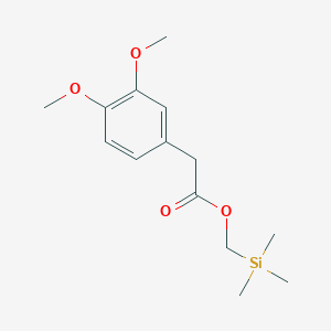 molecular formula C14H22O4Si B15063801 Benzeneacetic acid, 3,4-dimethoxy-, (trimethylsilyl)methyl ester CAS No. 80640-80-8