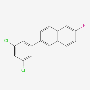 molecular formula C16H9Cl2F B15063819 2-(3,5-Dichlorophenyl)-6-fluoronaphthalene 