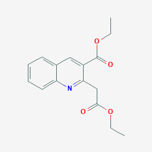 molecular formula C16H17NO4 B15063853 Ethyl 2-(2-ethoxy-2-oxoethyl)quinoline-3-carboxylate 