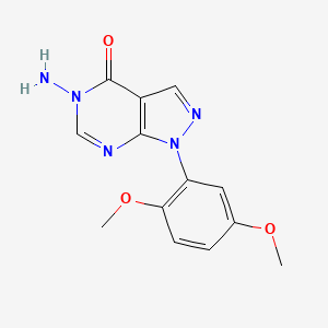 molecular formula C13H13N5O3 B15063866 5-Amino-1-(2,5-dimethoxyphenyl)-1H-pyrazolo[3,4-d]pyrimidin-4(5H)-one 