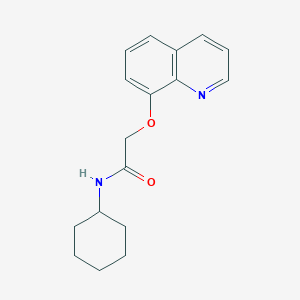 molecular formula C17H20N2O2 B15063871 Acetamide, N-cyclohexyl-2-(8-quinolinyloxy)- CAS No. 88350-29-2