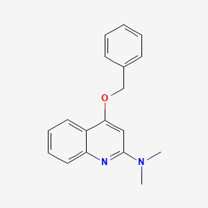 molecular formula C18H18N2O B15063876 4-Benzyloxy-2-(dimethylamino)quinoline CAS No. 62481-30-5