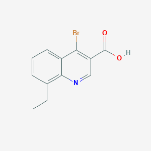 molecular formula C12H10BrNO2 B15063879 4-Bromo-8-ethylquinoline-3-carboxylic acid 