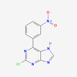 molecular formula C11H6ClN5O2 B15063923 2-chloro-6-(3-nitrophenyl)-7H-purine CAS No. 918537-04-9
