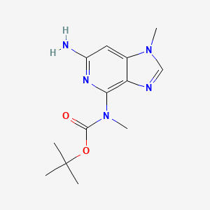 molecular formula C13H19N5O2 B15063935 tert-Butyl (6-amino-1-methyl-1H-imidazo[4,5-c]pyridin-4-yl)(methyl)carbamate 