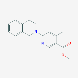 molecular formula C17H18N2O2 B15063954 Methyl 6-(3,4-dihydroisoquinolin-2(1H)-yl)-4-methylnicotinate 
