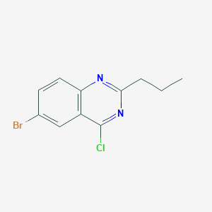 molecular formula C11H10BrClN2 B15063977 6-Bromo-4-chloro-2-propylquinazoline CAS No. 351426-10-3