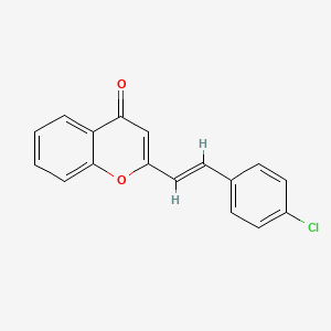 molecular formula C17H11ClO2 B15063978 (E)-2-(4-Chlorostyryl)-4H-chromen-4-one 