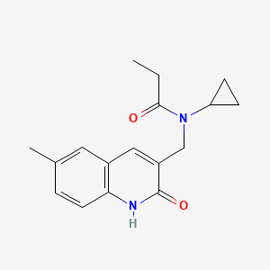 molecular formula C17H20N2O2 B15064030 N-Cyclopropyl-N-((2-hydroxy-6-methylquinolin-3-yl)methyl)propionamide 