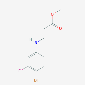 molecular formula C10H11BrFNO2 B15064083 Methyl 3-((4-bromo-3-fluorophenyl)amino)propanoate 