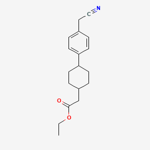 Ethyl 2-((1R,4R)-4-(4-(cyanomethyl)phenyl)cyclohexyl)acetate