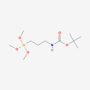 molecular formula C11H25NO5Si B15064197 Carbamic acid, [3-(trimethoxysilyl)propyl]-, 1,1-dimethylethyl ester CAS No. 142348-04-7